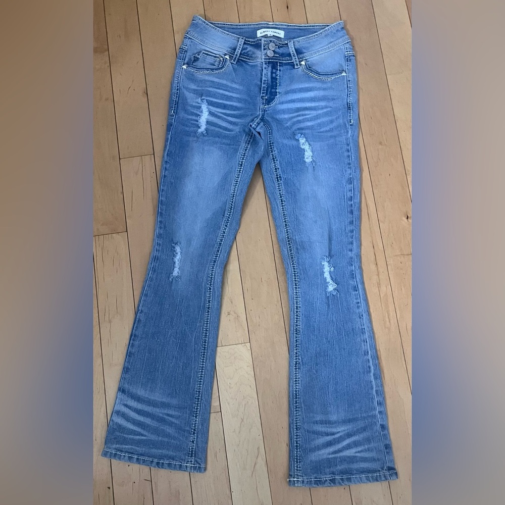 Flare denim pants